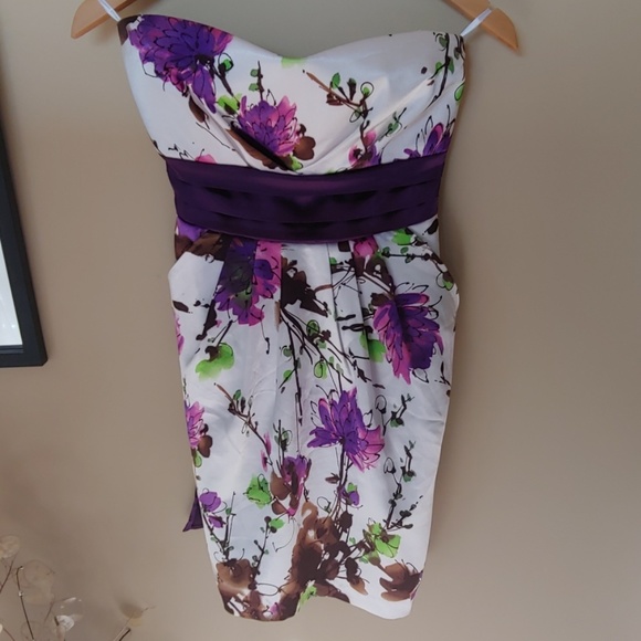 ⛱3/$20 Wishes Floral Print Strapless Dress - Picture 2 of 6